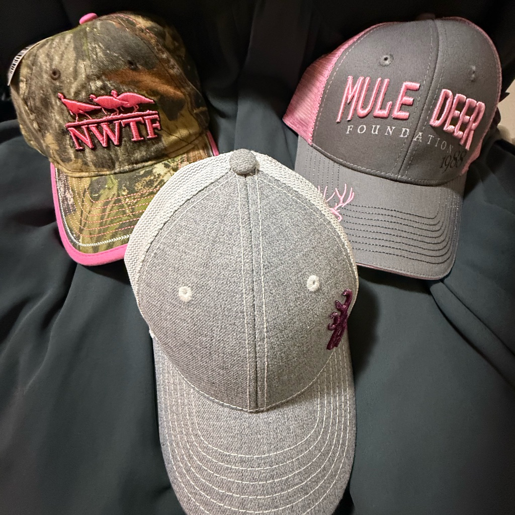 Set Of 3 Nwt Browning Pink, Gray, And Purple Caps Trio Snapback Style Country Gi
